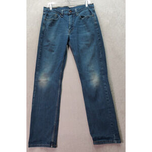 Levi's 514 Jeans Mens‎ Blue 32 Denim Distressed Medium Wash Pockets Straight Leg
